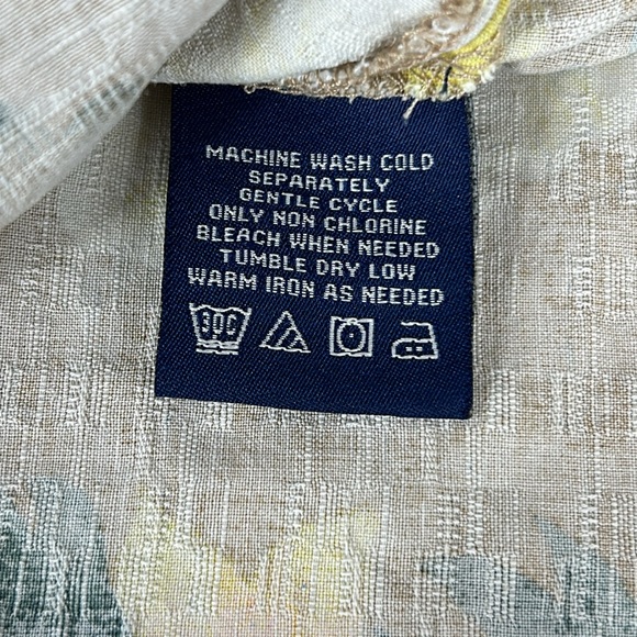 Caribbean Joe Men’s 100% Silk Hawaiian Aloha Floral Button Dress Shirt Size XL - Picture 9 of 12